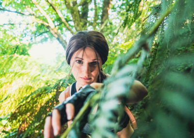 Portrait en cosplay sur le thème de Tomb Raider